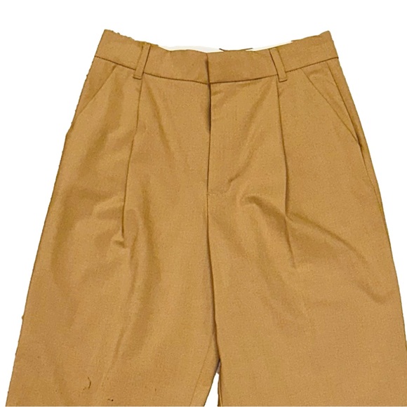 ZARA Women Full Length High-Waisted Pants Taupe Brown size XSmall✨ - Picture 3 of 12